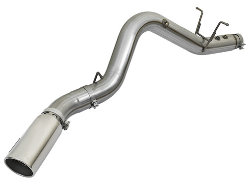 AFE 49-44085-P LARGE BORE-HD 5" 409 STAINLESS STEEL DPF-BACK EXHAUST SYSTEM FOR 17-19 GM DURAMAX 6.6L