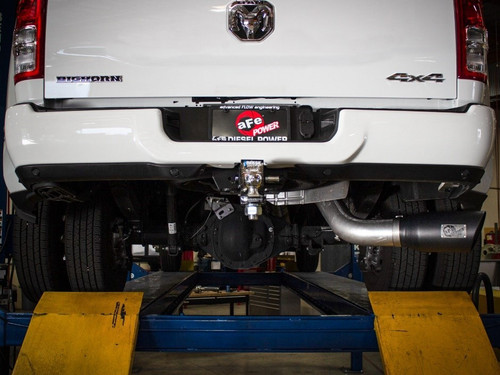 AFE 49-42078-P LARGE BORE-HD 5" 409 STAINLESS STEEL DPF-BACK EXHAUST SYSTEM FOR 19-24 CUMMINS 6.7L