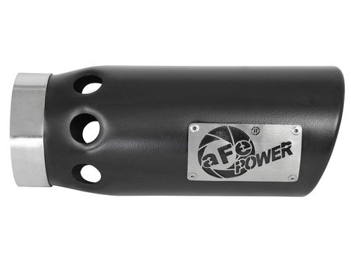 AFE 49T40501-B121 MACH FORCE-XP 4" 409 STAINLESS STEEL INTERCOOLED EXHAUST TIP 4"" X 5" OUT X 12" L BOLT-ON