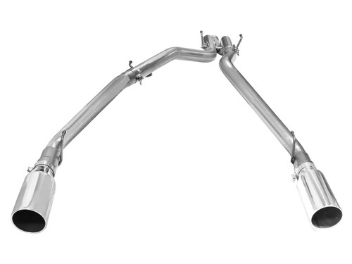 AFE 49-42045-P LARGE BORE-HD 3" 409 STAINLESS STEEL DPF-BACK EXHAUST SYSTEM W/ 5" POLISHED TIP FOR 14-18 ECODIESEL 3.0L