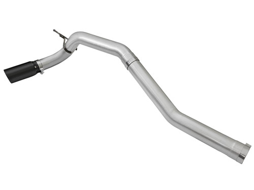 AFE 49-06113-B ATLAS 4" ALUMINIZED STEEL DPF-BACK EXHAUST SYSTEM W/ BLACK TIP FOR 16-19 NISSAN TITAN XD V8-5.0L