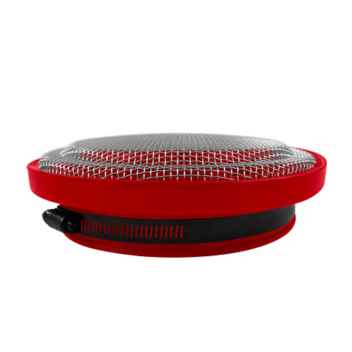S&B FILTERS 77-7017 TURBO SCREEN GUARD WITH VELOCITY STACK - 5.50 INCH (RED)