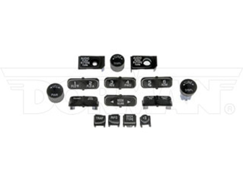 DORMAN 76822 RADIO BUTTONS & KNOBS (AM/FM-CD PLAYER/OPTION CODE UB0) 2003-2005 GM SILVERADO/SIERRA 2500HD/3500HD