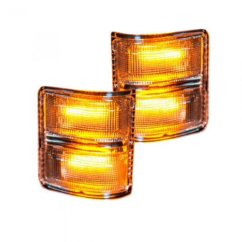 RECON 264140WHCLS SCANNING LED CLEAR MIRROR LIGHTS FOR 2008-2016 FORD SUPER DUTY