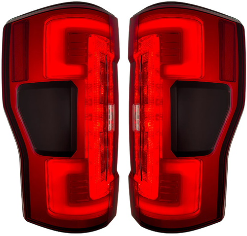 RECON 264399LEDRD RED LED TAIL LIGHTS FOR 2020-2022 FORD F-250/350/450/550