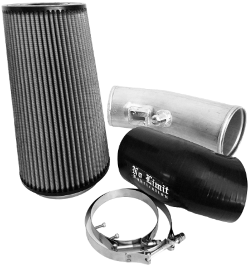 NO LIMIT FAB 67CAIRD1 RAW STAGE 1 COLD AIR INTAKE WITH DRY FILTER FOR 11-16 FORD 6.7L POWERSTROKE