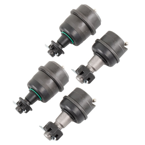 SYNERGY 4140-60 HD NON-KNURLED FRONT BALL JOINT SET DANA 30/44 2 UPPERS 2 LOWERS FOR JEEP TJ/LJ/XJ/YJ/ZJ