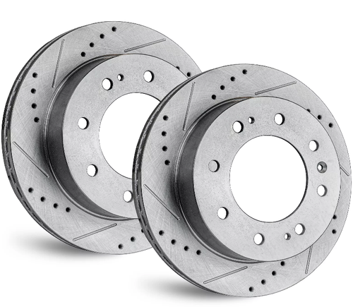 CPP DSR9499 HP DRILLED AND SLOTTED FRONT ROTORS FOR 94-99 DODGE RAM 2500/3500
