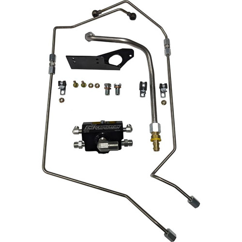 CNC FABRICATION 422152 4-LINE FEED FUEL LINE KIT - RED FOR 2003-2007 FORD 6.0L POWERSTROKE ENGINE