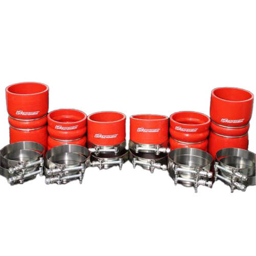 CNC FABRICATION 423025 INTERCOOLER BOOT KIT - RED FOR 1999.5-2003 FORD SUPERDUTY WITH 7.3L POWERSTROKE ENGINE