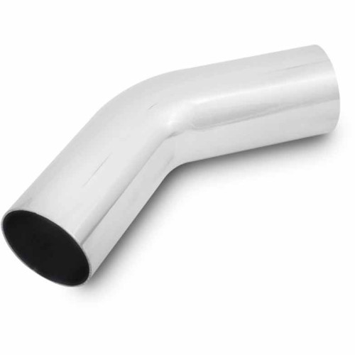 VIBRANT 2875 4" POLISHED ALUMINUM 45 DEGREE BEND UNIVERSAL - 4" O.D. TUBING
