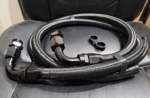 CPP 12AN TO 12AN ORB CCV VALVE COVER BREATHER HOSE KIT FOR 1989-2018 DODGE RAM WITH CUMMINS ENGINE