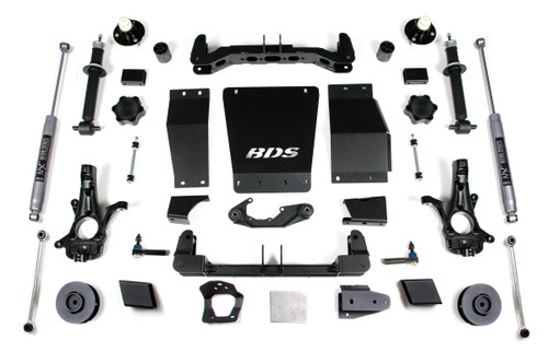 BDS SUSPENSION BDS734FS 4 INCH LIFT KIT CHEVY/GMC SUBURBAN TAHOE YUKON/XL 1500 15-19 4WD ALUMINUM / STAMPED STEEL FOX 2.0 PERFORMANCE