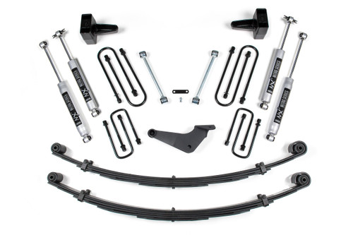 BDS SUSPENSION BDS321H 4 INCH LIFT KIT FORD F250/F350 SUPER DUTY 99-04 4WD RADIUS U BOLT WITHOUT FACTORY OVERLOAD NX2 NITRO
