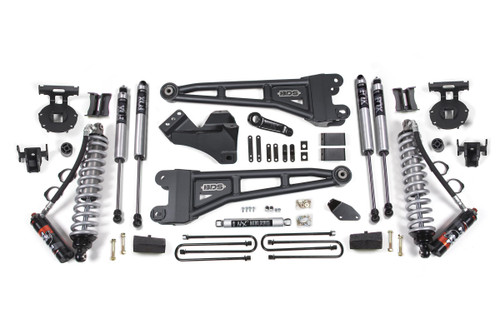 BDS SUSPENSION BDS1931FPE 4 INCH LIFT KIT W/ RADIUS ARM FOX 2.5 PERFORMANCE ELITE COIL-OVER CONVERSION FORD F250/F350 SUPER DUTY 05-07 4WD FOX 2.5 PERFORMANCE SHOCKS DIESEL BLOCK KIT WITHOUT FACTORY OVERLOAD FOX 2.5 PERFORMANCE SHOCKS
