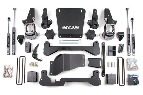 BDS SUSPENSION BDS1822FS 7 INCH LIFT KIT SILVERADO/SIERRA 2500HD/3500 01-10 4WD FOX 2.0 PERFORMANCE SHOCKS