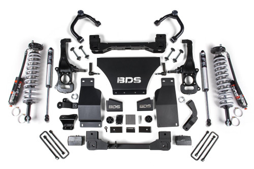 BDS SUSPENSION BDS1804FPE 2.5 INCH LIFT KIT FOX 2.0 PERFORMANCE COIL-OVER CHEVY TRAIL BOSS OR GMC AT4 1500 19-24 4WD GAS