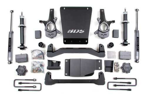 BDS SUSPENSION BDS176FS 6 INCH LIFT KIT SILVERADO/SIERRA 1500 07-13 4WD BLOCK AND ADD A LEAF FOX 2.0 PERFORMANCE