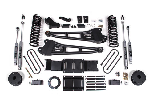 BDS SUSPENSION BDS1722H 4 INCH LIFT KIT W/ RADIUS ARM RAM 3500 W/ REAR AIR RIDE 19-24 4WD GAS NX2 NITRO SHOCKS
