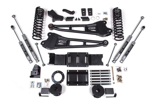 BDS SUSPENSION BDS1714H 4 INCH LIFT KIT W/ RADIUS ARM RAM 2500 W/ REAR AIR RIDE 19-24 4WD DIESEL NX2 NITRO SHOCKS