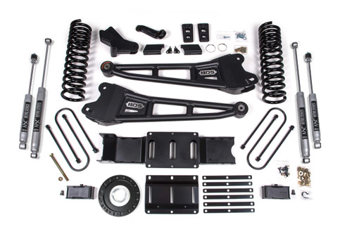 BDS SUSPENSION BDS1706FS 4 INCH LIFT KIT W/ RADIUS ARM 2 INCH REAR BLOCK RAM 3500 19-24 4WD DIESEL WITHOUT FACTORY REAR OVERLOAD LEAF 8 BOLT FOX 2.0 PERFORMANCE SHOCKS