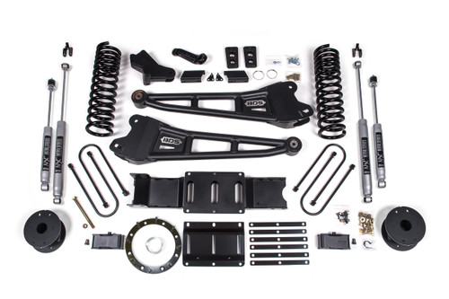 BDS SUSPENSION BDS1702H 4 INCH LIFT KIT W/ RADIUS ARM RAM 3500 19-23 4WD GAS NO FACTORY REAR OVERLOAD LEAF NX2 NITRO SHOCKS