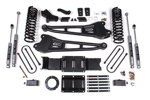 BDS SUSPENSION BDS1700H 4 INCH LIFT KIT W/ RADIUS ARM RAM 3500 19-24 4WD GAS WITHOUT FACTORY REAR OVERLOAD LEAF NX2 NITRO SHOCKS
