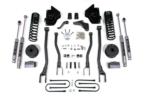 BDS SUSPENSION BDS1644H 4 INCH LIFT KIT W/ 4-LINK RAM 3500 W/ REAR AIR RIDE 13-18 4WD DIESEL NX2 NITRO SHOCKS