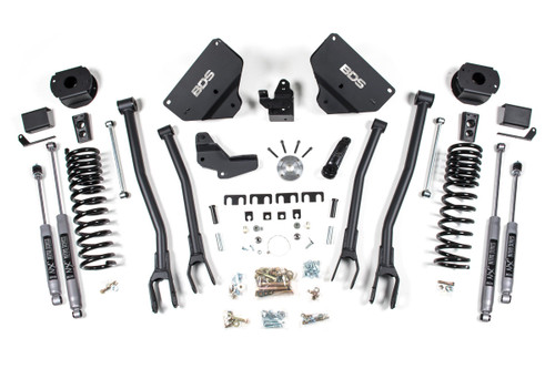 BDS SUSPENSION BDS1632FS 4 INCH LIFT KIT W/ 4-LINK RAM 2500 W/ REAR AIR RIDE 14-18 4WD DIESEL FOX 2.0 PERFORMANCE SHOCKS