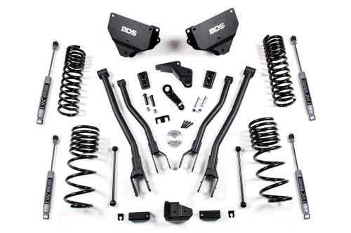 BDS SUSPENSION BDS1602H 4 INCH LIFT KIT W/ 4-LINK RAM 2500 14-18 4WD DIESEL NX2 NITRO SHOCKS