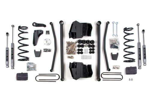 BDS SUSPENSION BDS1747H 8 INCH LIFT KIT LONG ARM DODGE RAM 2500/3500 2008 4WD DIESEL MANUAL BLOCK 3.5 INCH AXLE NX2 NITRO