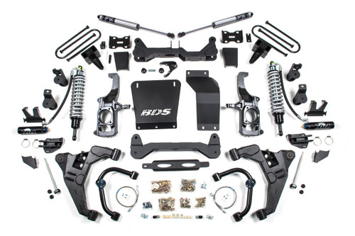 BDS SUSPENSION BDS727FDSC 6.5 INCH LIFT KIT FOX 2.5 COIL-OVER CONVERSION SILVERADO/SIERRA 2500HD/3500HD 11-19 DIESEL 5 INCH BLOCK WITHOUT OVERLOAD FOX 2.5 PERFORMANCE SHOCKS