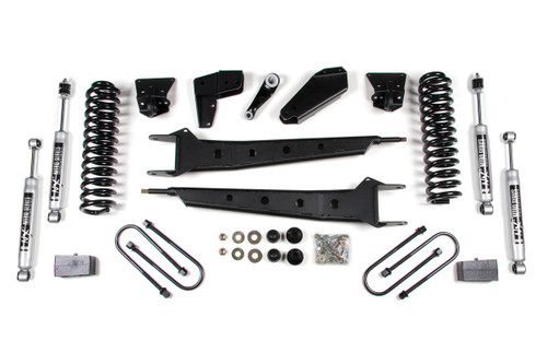 BDS SUSPENSION BDS363H 4 INCH LIFT KIT W/ RADIUS ARM FORD F150/BRONCO 80-96 4WD BLOCK KIT AND ADD A LEAF NX2 NITRO