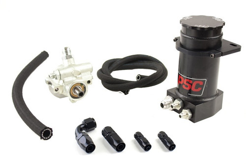 PSC PK1150XH-A PRO TOURING TYPE II POWER STEERING PUMP AND BLACK ANODIZED HYDROBOOST REMOTE RESERVOIR KIT FOR RACK AND PINION APPLICATIONS PSC PK1150XH-A PRO TOURING TYPE II POWER STEERING PUMP AND BLACK ANODIZED HYDROBOOST REMOTE RESERVOIR KIT FOR RACK AND PINION APPLICATIONS