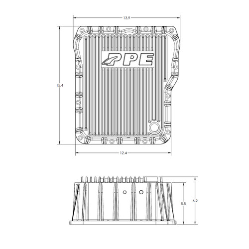 PPE 128051020 2001-2019 GM 6.6L DURAMAX W/ ALLISON 1000-2000-2400 SERIES TRANSMISSION HEAVY-DUTY DEEP ALUMINUM TRANSMISSION PAN BLACK