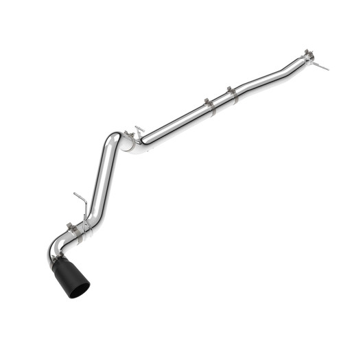 PPE 117153020 23-25 GM 3.0L DURAMAX 304 STAINLESS STEEL DPF-BACK PERFORMANCE EXHAUST KIT - SINGLE EXIT POLISHED PIPE BLACK TIP