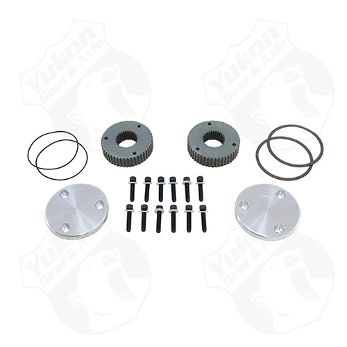 YUKON YHC50004 HARDCORE DRIVE FLANGE KIT FOR DANA 60 30 SPLINE OUTER STUBS NON-ENGRAVED CAPS