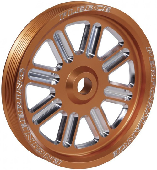 FLEECE FPE-34211-ORG-SPK SPOKE DESIGN CUMMINS DUAL PUMP PULLEY FLEECE ORANE