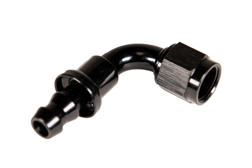 FLEECE FPE-PL-90-08 -8 90 DEGREE TO HOSE BARB BLACK