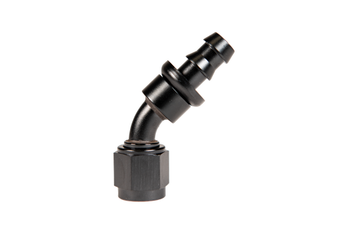 FLEECE FPE-PL-45-06 -6 45 DEG TO HOSE BARB BLACK