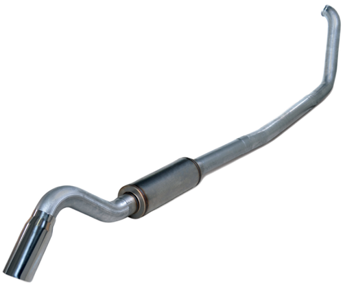 DIAMOND EYE K4319S TURBO BACK EXHAUST 00-03.5 FORD F250/F350 SUPERDUTY 4 INCH SINGLE IN/OUT PASS WITH MUFFLER STAINLESS