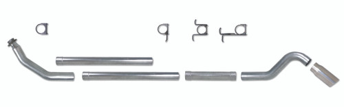 DIAMOND EYE K4212S-TDRP TURBO BACK EXHAUST SYSTEM FOR 94-02 DODGE 5.9 LITER 4 INCH MUFFLER REPLACEMENT PIPE SINGLE TURN DOWN 409 STAINLESS STEEL