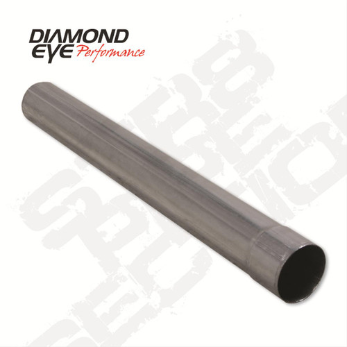 DIAMOND EYE 420036 EXHAUST PIPE 36 INCH STAINLESS 4 INCH OD STRAIGHT BUMPED ON ONE END