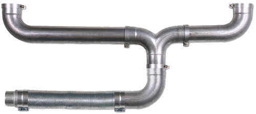 DIAMOND EYE 150100 UNIVERSAL STACK KIT 5 INCH ALUMINIZED PERFORMANCE SERIES DIESEL EXHAUST KIT