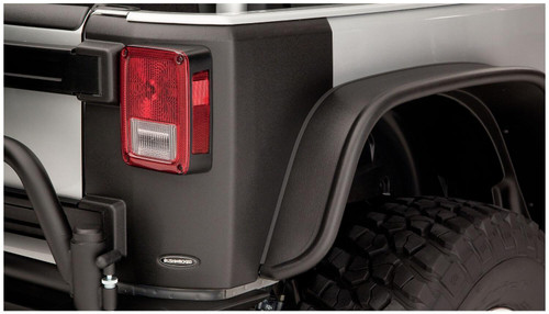 BUSHWACKER 14009 BLACK TRAIL ARMOR REAR CORNERS FOR 2007-2018 JEEP WRANGLER JK 2-DOOR, PAIR