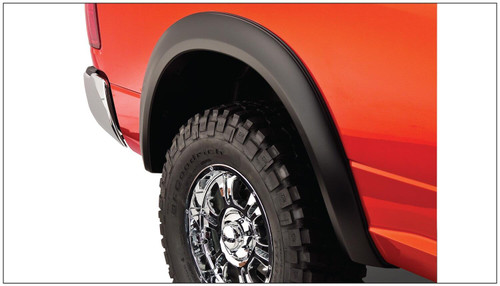 BUSHWACKER 50914-02 BLACK EXTENDAFENDER STYLE SMOOTH FINISH 4-PIECE FENDER FLARE SET FOR 2009-2018 DODGE RAM 1500 (EXCLUDES R/T/REBEL) 2019-2022 RAM 1500 CLASSIC (EXCLUDES REBEL MODELS)