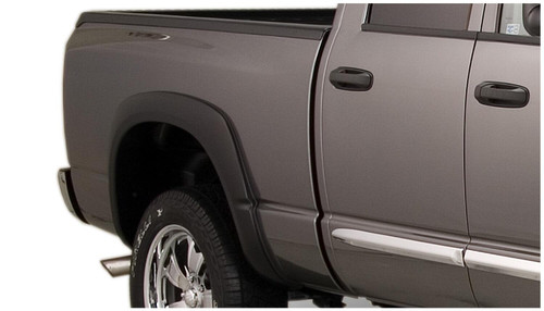 BUSHWACKER 50903-02 BLACK OE STYLE SMOOTH FINISH 4-PIECE FENDER FLARE SET FOR 1994-2001 DODGE RAM 1500 1994-2002 RAM 2500, 3500