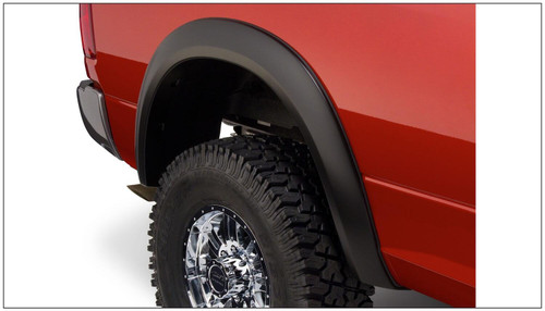 BUSHWACKER 50010-11 BLACK EXTENDAFENDER STYLE SMOOTH FINISH REAR FENDER FLARES FOR 1994-2001 DODGE RAM 1500 1994-2002 RAM 2500, 3500