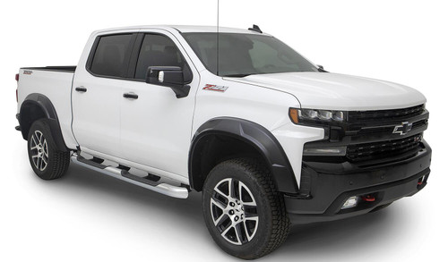 BUSHWACKER 40984-02 DRT STYLE FENDER FLARES FRONT AND REAR FOR 2019-2021 CHEVROLET SILVERADO 1500/2022 CHEVROLET SILVERADO 1500 LTD