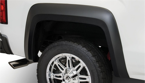 BUSHWACKER 40146-02 BLACK EXTENDAFENDER FENDER FLARES SMOOTH FINISH 2-PIECE REAR FOR 2019-2026 GMC SIERRA 1500